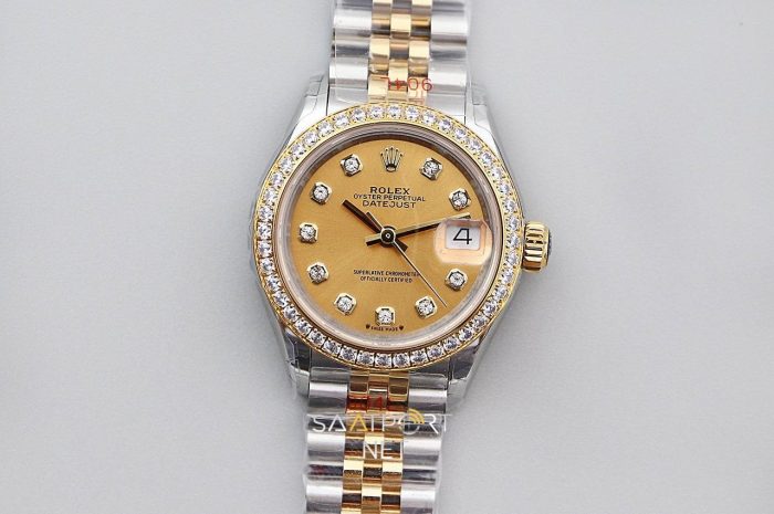 Rolex Lady Datejust 28mm Gold Dial 28279383 Eta Saat