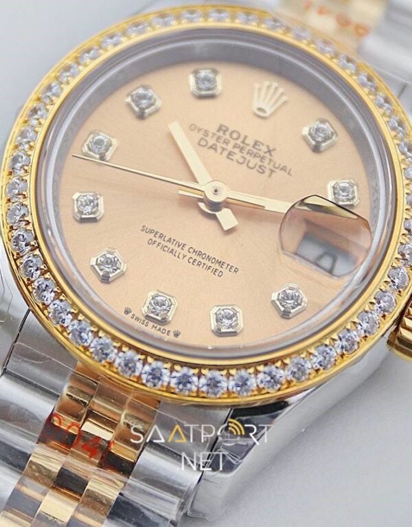 Rolex Lady Datejust 28mm Gold Dial 28279383 Eta Saat (4)