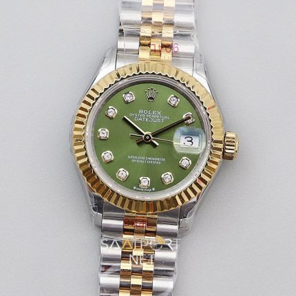 Rolex Lady Datejust 28mm Green Dial 278273 Eta Saat