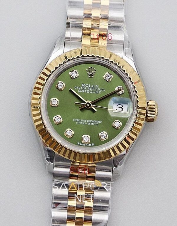 Rolex Lady Datejust 28mm Green Dial 278273 Eta Saat