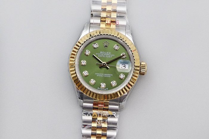 Rolex Lady Datejust 28mm Green Dial 278273 Eta Saat