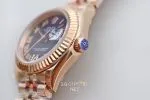 Rolex Lady Datejust 28mm Patlıcan Rengi Full Rose Eta Saat (5)