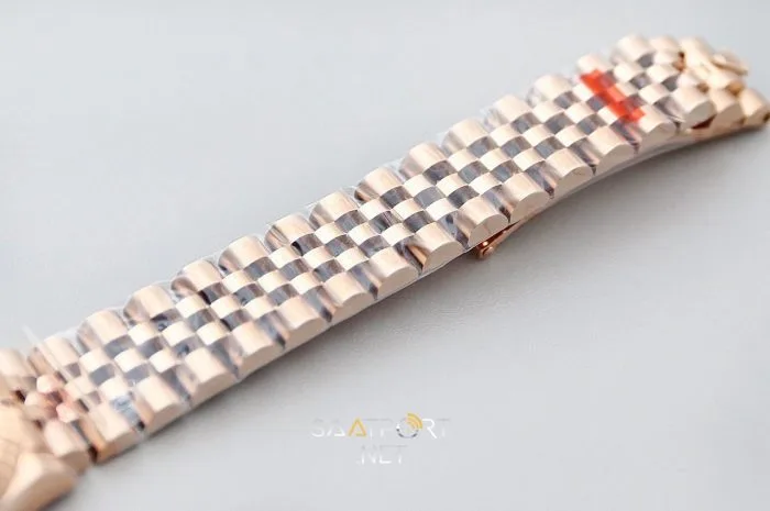 Rolex Lady Datejust 28mm Patlıcan Rengi Full Rose Eta Saat (8)