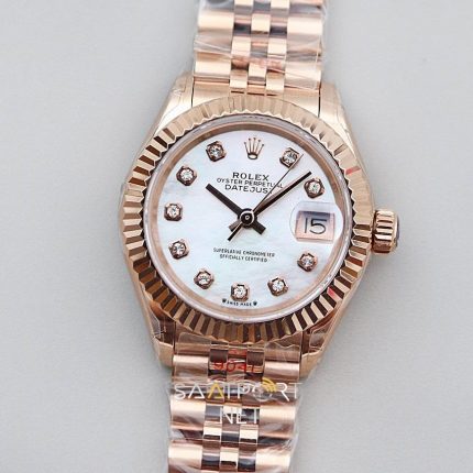 Rolex Lady Datejust 28mm Sedef Kadran Full Rose Eta Saat