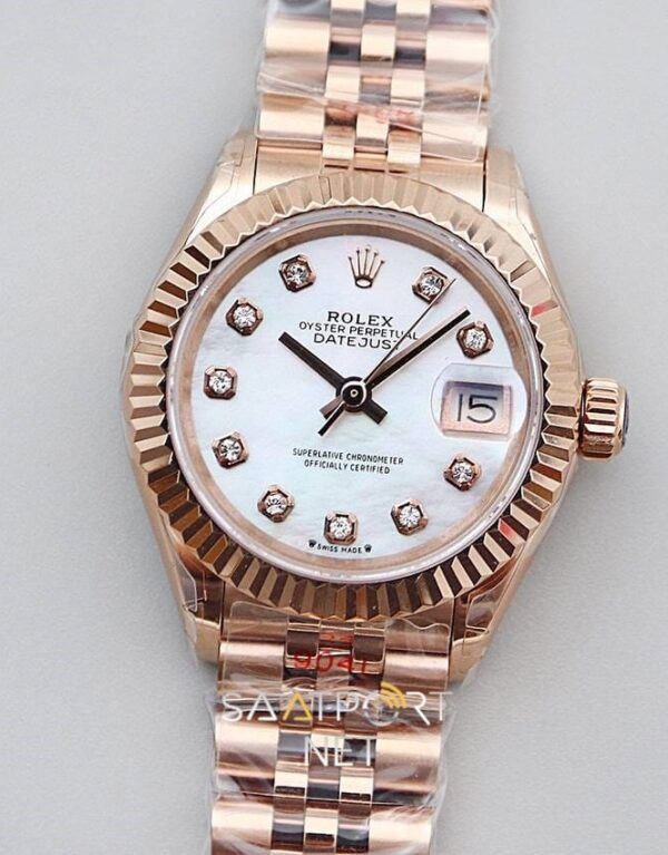Rolex Lady Datejust 28mm Sedef Kadran Full Rose Eta Saat