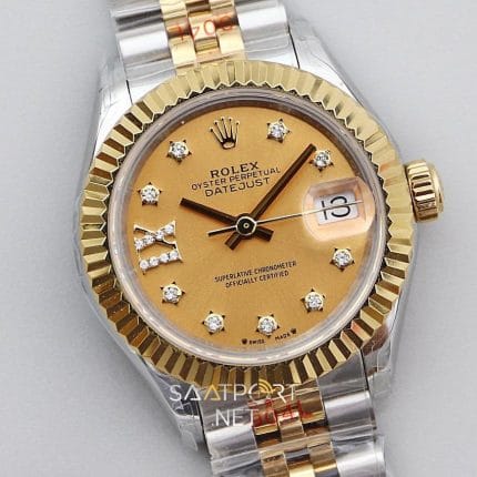 Rolex Lady Datejust 28mm Two Tone Gold Taşlı Kadran Eta Saat (3)