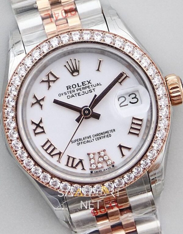 Rolex Lady Datejust 28mm White Dial 279381RBR Eta Saat (5)