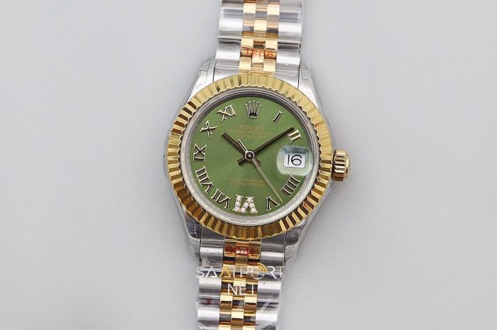 Rolex Lady Datejust 28mm Green Roma Rakamlı 278273 Eta Saat