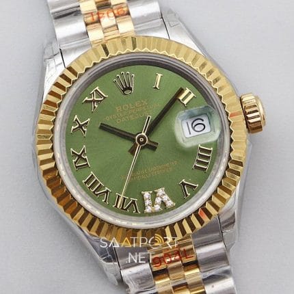 Rolex Lady Datejust 28mm Green Roma Rakamlı 278273 Eta Saat