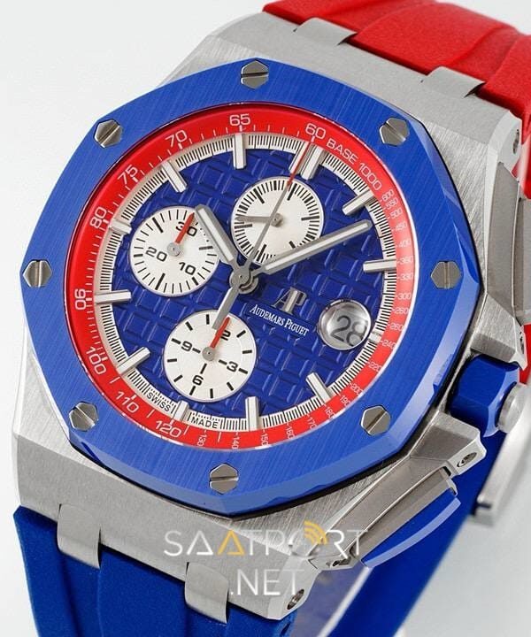 Audemars Piguet 26400 Royal Oak Offshore Blue-Red 44mm Super Clone ETA (9)