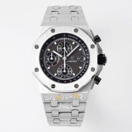 Audemars Piguet Black Dial Silver Chronograph 44mm Eta Saat