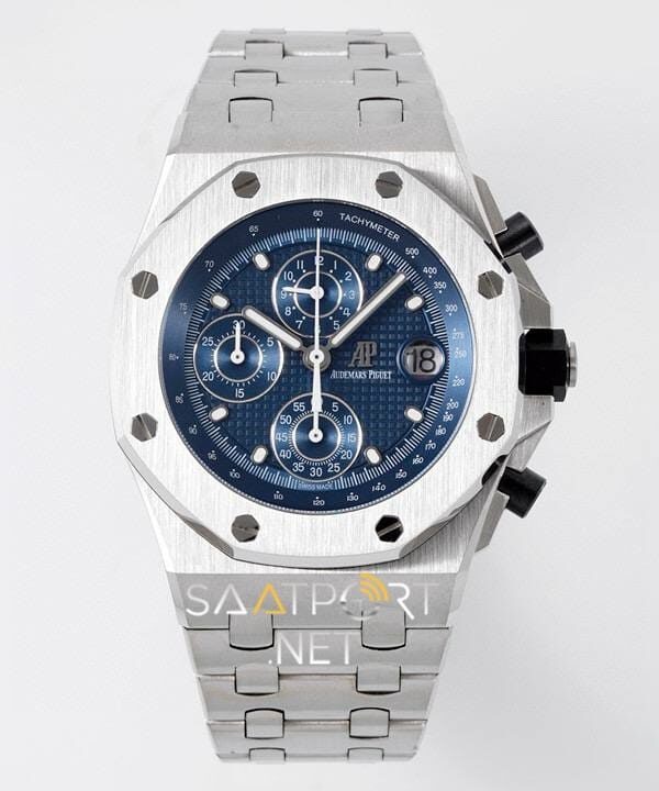 Audemars Piguet Royal Blue Dial Silver Chronograph 44mm Eta Saat