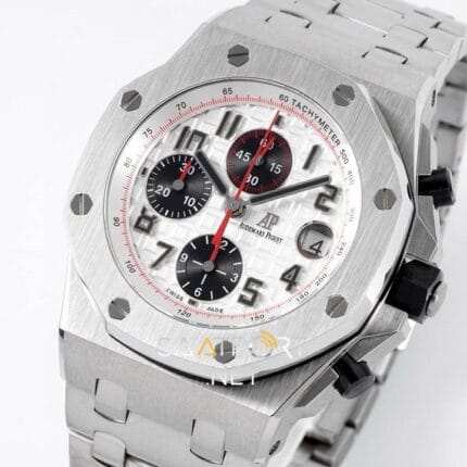 Audemars Piguet White Dial Silver Chronograph 44mm Eta Saat (3)