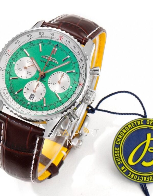 Breitling Navitimer 1 B01 Green Chronograph 41 Eta Saat (3)