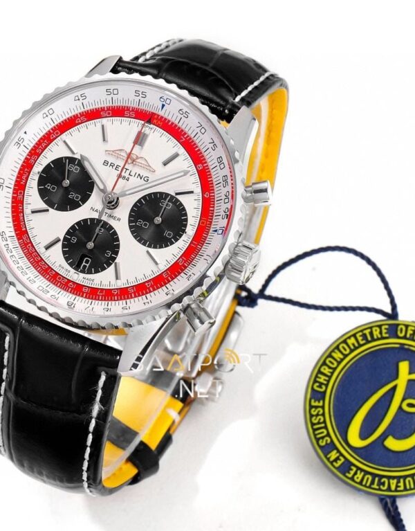 Breitling Navitimer 1 B01 White Red Chronograph 41 Eta Saat (3)