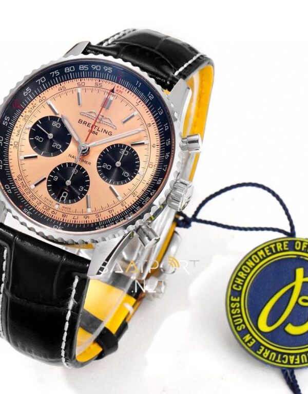 Breitling Navitimer Pink Dial Chronograph 41mm Eta Saat (3)