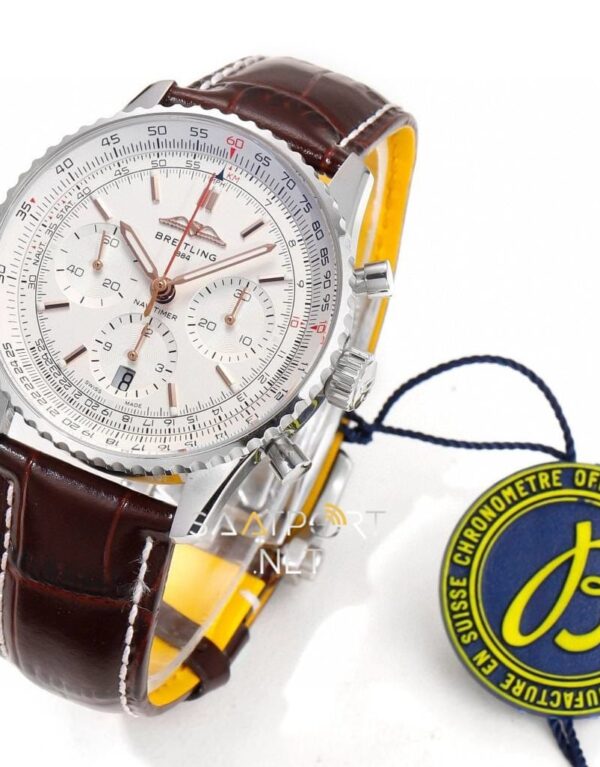 Breitling Navitimer White Dial Chronograph 41mm Eta Saat (6)