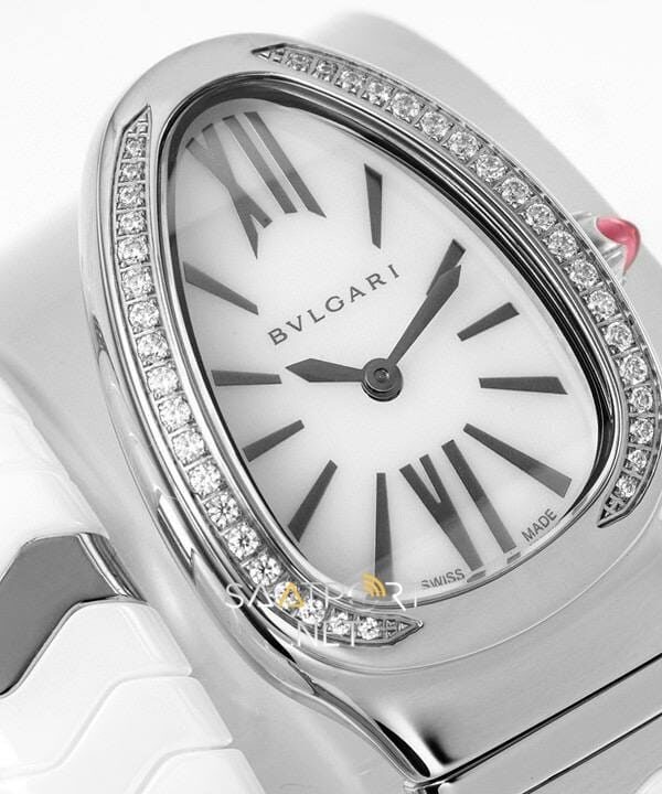 Bulgari Serpenti Yılan Taşlı Beyaz Seramik Tek Sarmal Super Clon Eta (5)