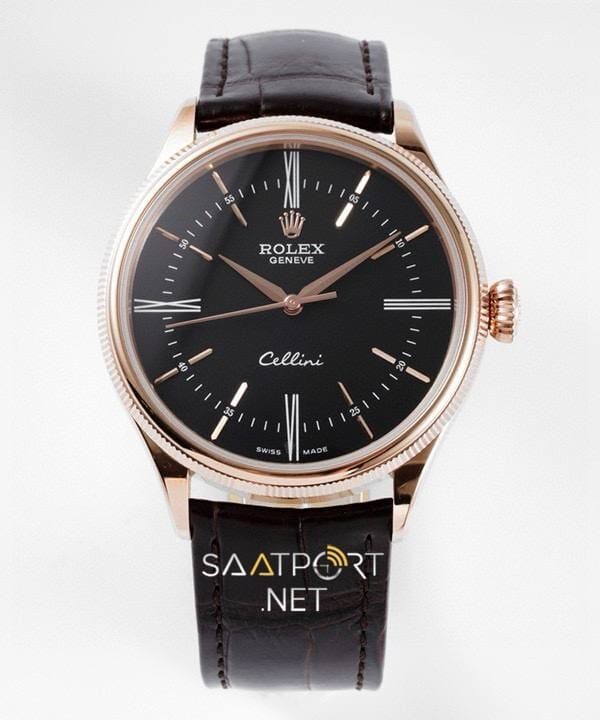 Rolex Cellini Time Rose Black 50509 Super Clone Eta Saat