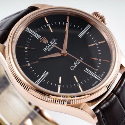 Rolex Cellini Time Rose Black 50509 Super Clone Eta Saat (7)