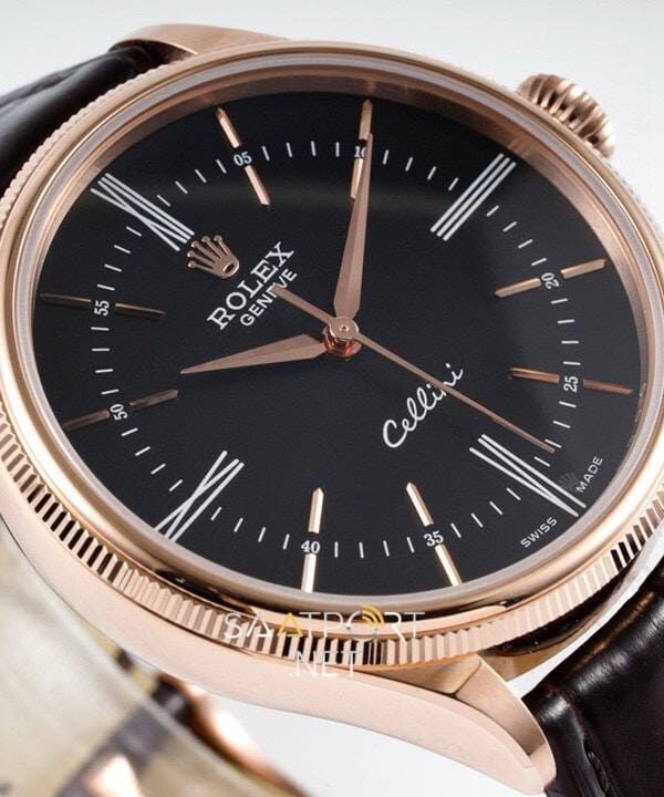 Rolex Cellini Time Rose Black 50509 Super Clone Eta Saat (7)
