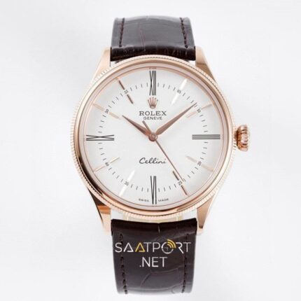 Rolex Cellini Time Rose White 50509 Super Clone Eta Saat