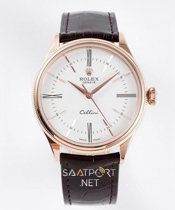 Rolex Cellini Time Rose White 50509 Super Clone Eta Saat