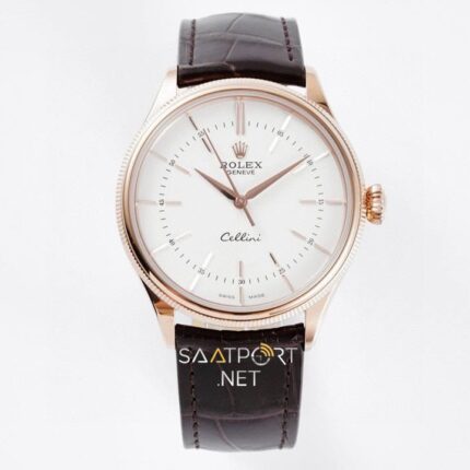 Rolex Cellini Time Rose White İndex 50509 Super Clone Eta Saat (1)