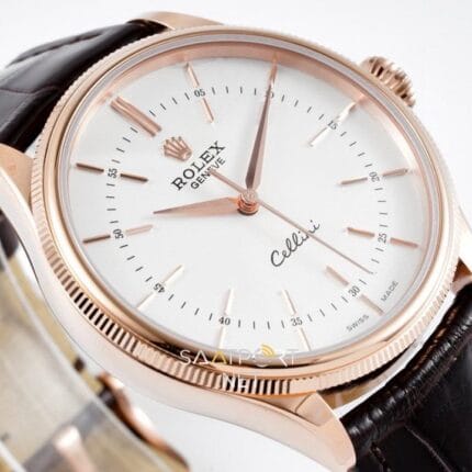 Rolex Cellini Time Rose White İndex 50509 Super Clone Eta Saat (6)