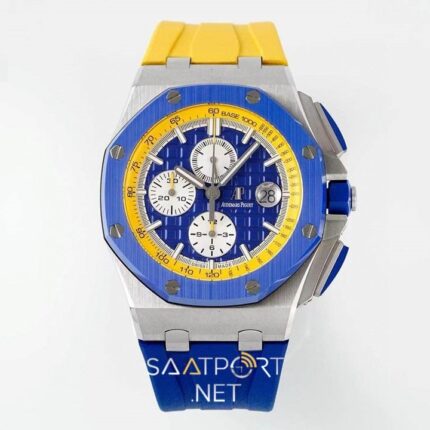 Royal Oak Offshore Novelty 44mm Ukraine Flag Blue Yellow 26400 Super Clone ETA