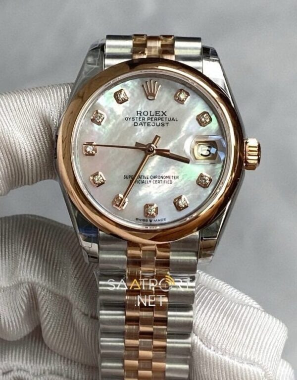 Rolex Datejust 31mm 116201 Sedef Pembe Super Clone Eta (1)
