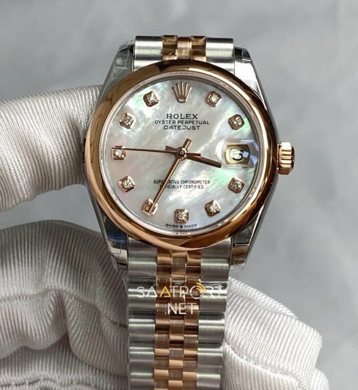 Rolex Datejust 31mm 116201 Sedef Pembe Super Clone Eta (1)