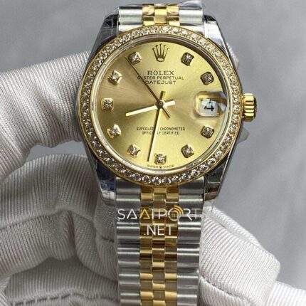 Rolex Datejust 31mm 116243CDJ Gold Dial Super Clone Eta