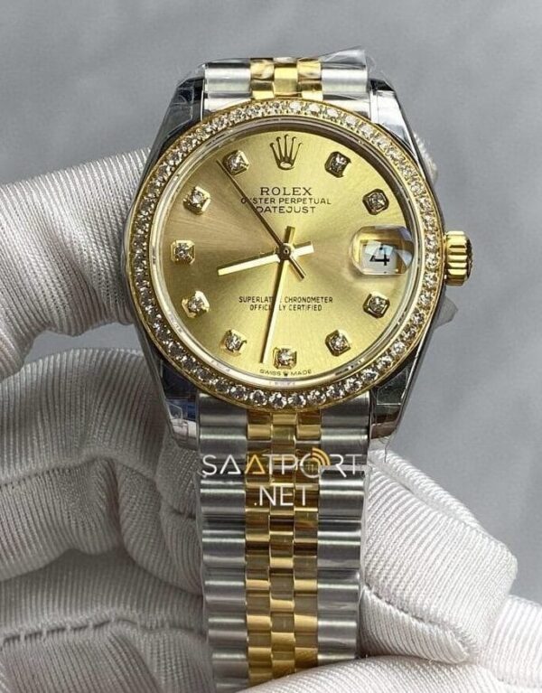 Rolex Datejust 31mm 116243CDJ Gold Dial Super Clone Eta