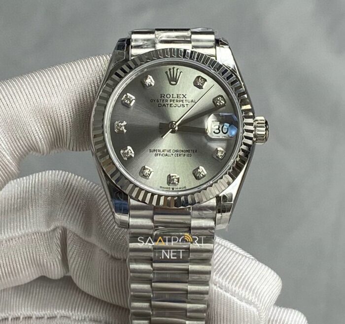 Rolex Datejust 31mm 126334 Gri Kadran Super Clone Eta