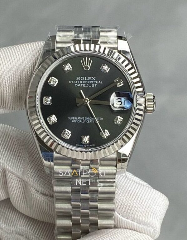 Rolex Datejust 31mm 126334 Siyah Taşlı Kadran Super Clone Eta