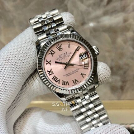 Rolex Datejust 31mm Bayan Pembe Roma Kadran Super Clone Eta (3)