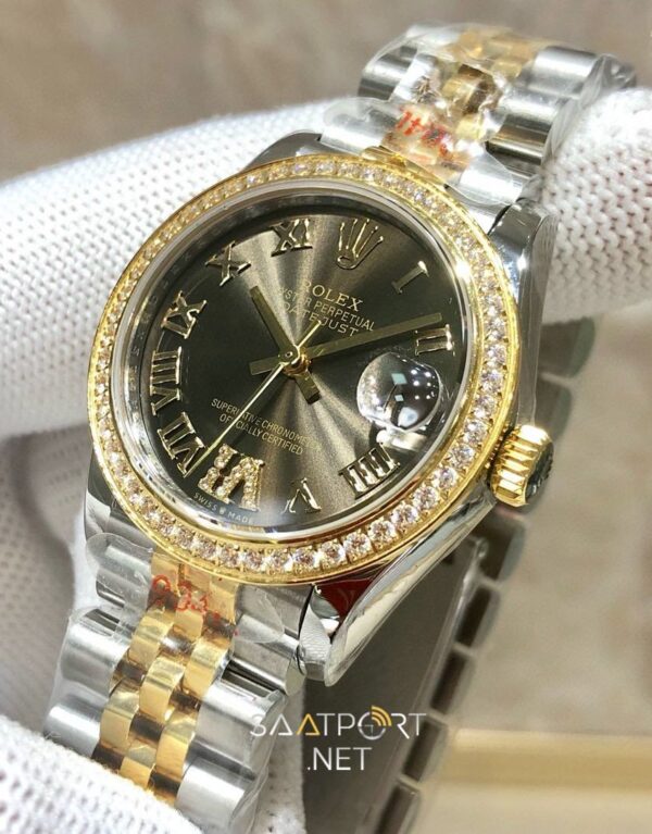 Rolex Datejust 31mm Brown Baget Taşlı 278271 Super Clone Eta (4)