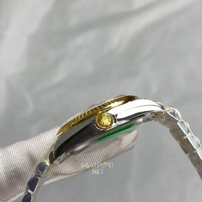 Rolex Datejust 31mm Yeşil Zeytin Pırlanta Kadran Super Clone Eta (2)