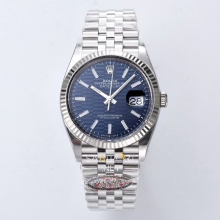 Rolex Datejust Motif Blue Clean Dandong 3235 Super Clone Eta