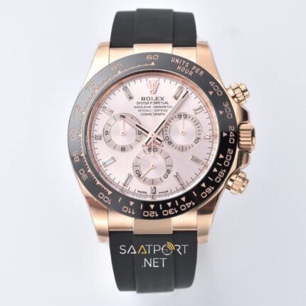 Rolex Daytona Sunduset Baguette Rose Gold Super Clone Eta