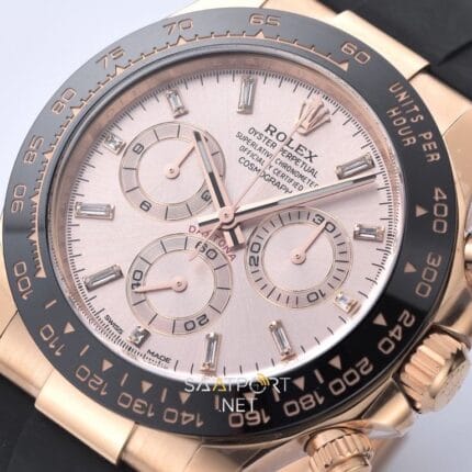 Rolex Daytona Sunduset Baguette Rose Gold Super Clone Eta