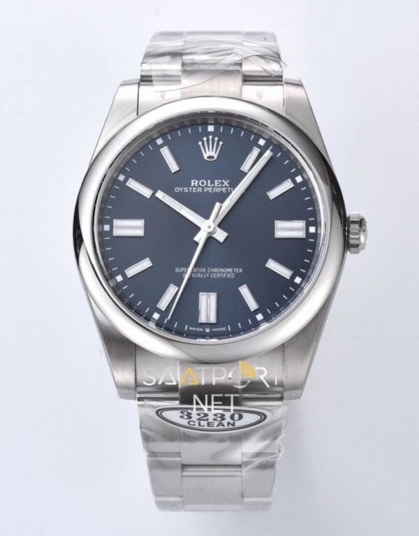 Rolex Oyster Perpetual 41mm Mavi Kadran 124300 Super Clone Eta