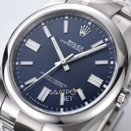Rolex Oyster Perpetual 41mm Mavi Kadran 124300 Super Clone Eta (6)