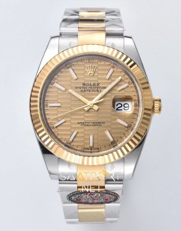 Rolex Datejust Champagne MOTIF Dial 126333 Super Clone Eta clean