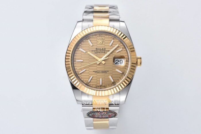 Rolex Datejust Champagne MOTIF Dial 126333 Super Clone Eta clean