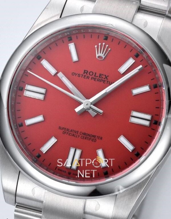 Rolex Oyster Perpetual 41mm Kırmızı Kadran Super Clone Eta Clean (4)
