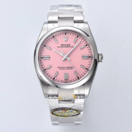 Rolex Oyster Perpetual 41mm Pembe Kadran Super Clone Eta Clean