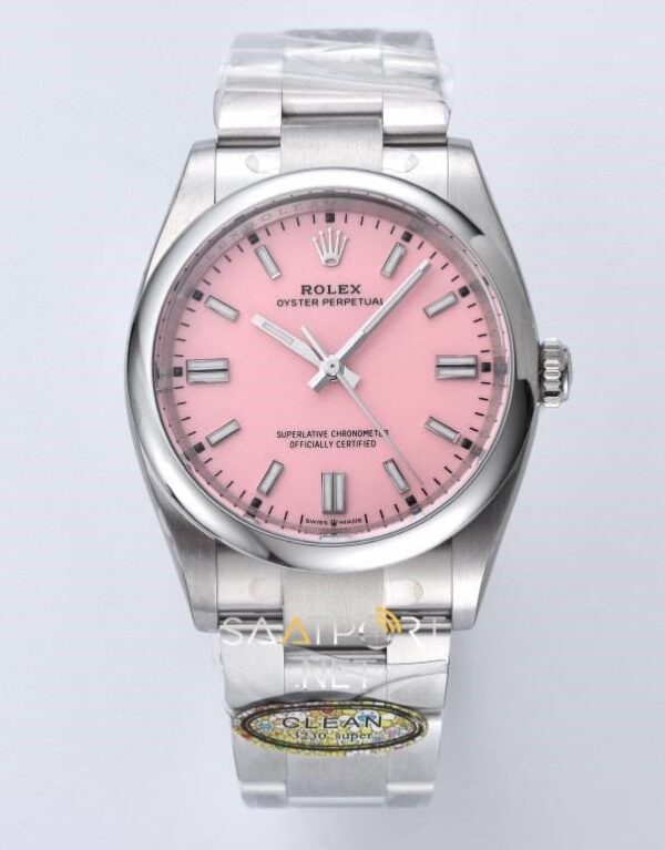 Rolex Oyster Perpetual 41mm Pembe Kadran Super Clone Eta Clean