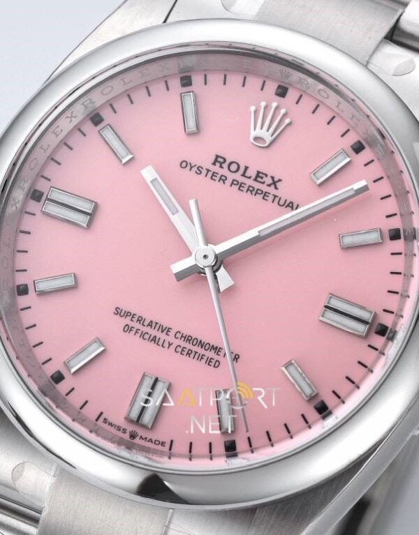 Rolex Oyster Perpetual 41mm Pembe Kadran Super Clone Eta Clean (2)